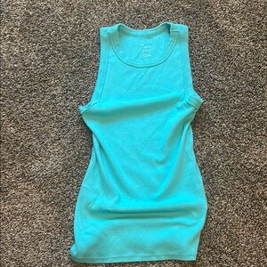 A New Day Fitted Blue Tank Top